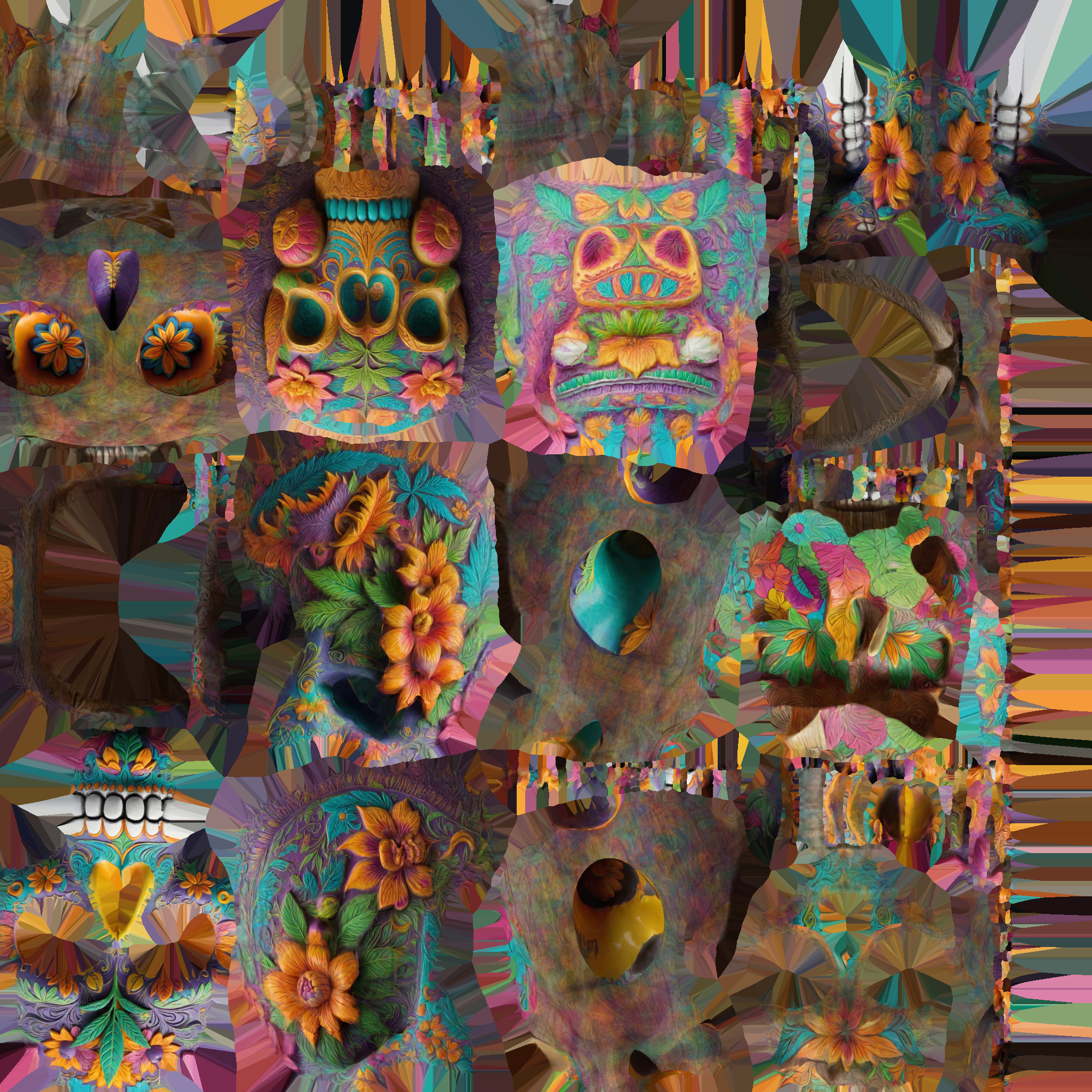 skull Low-poly 3D model_6