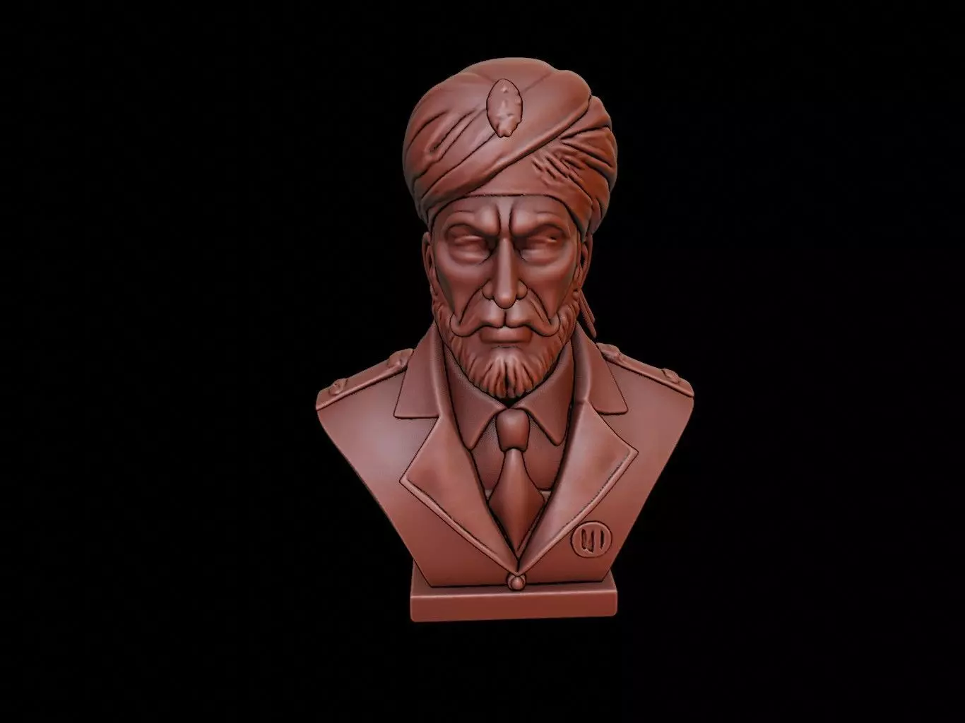 Nain Singh Rawat Bust 3D print model