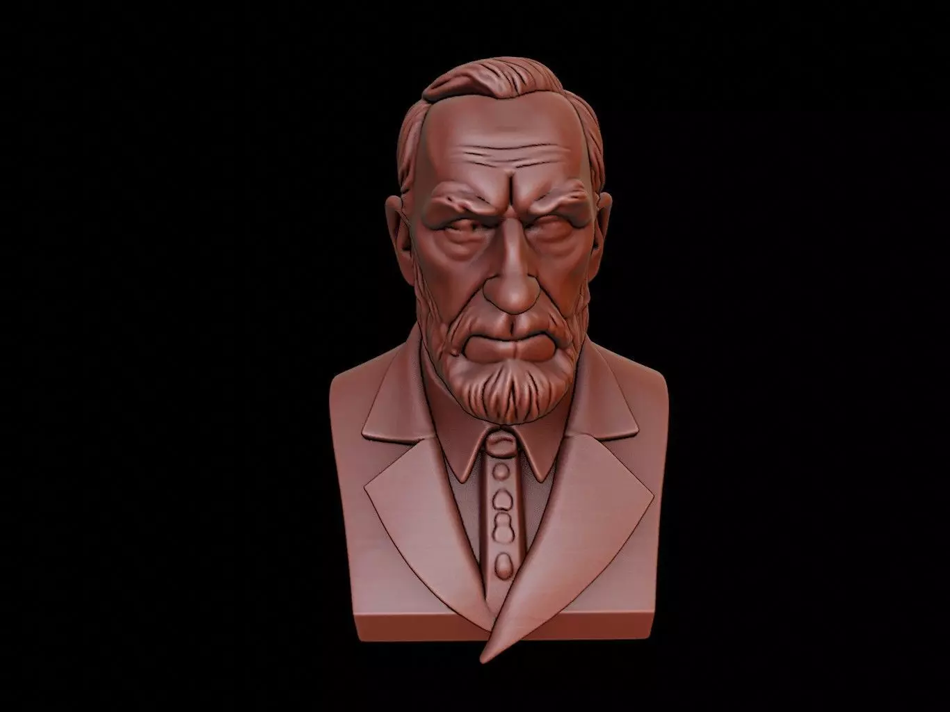 Nikolai Przhevalsky Bust 3D print model_0