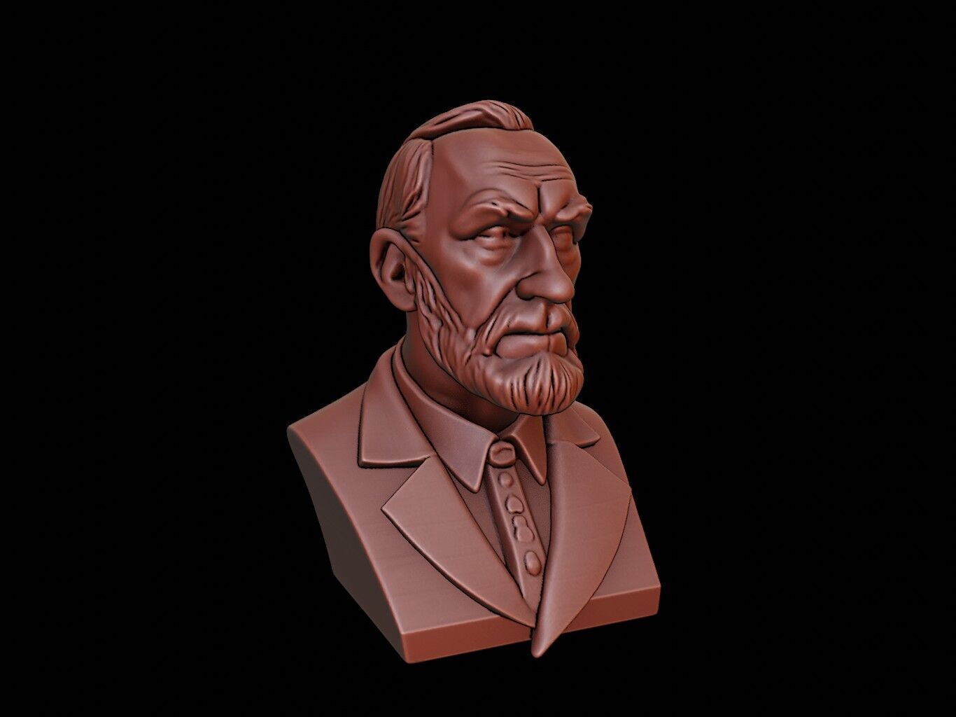Nikolai Przhevalsky Bust 3D print model_1