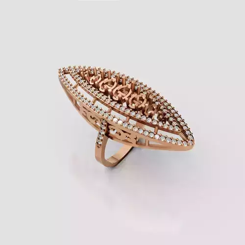 3D Cad jewelry design of Lady diamond ring