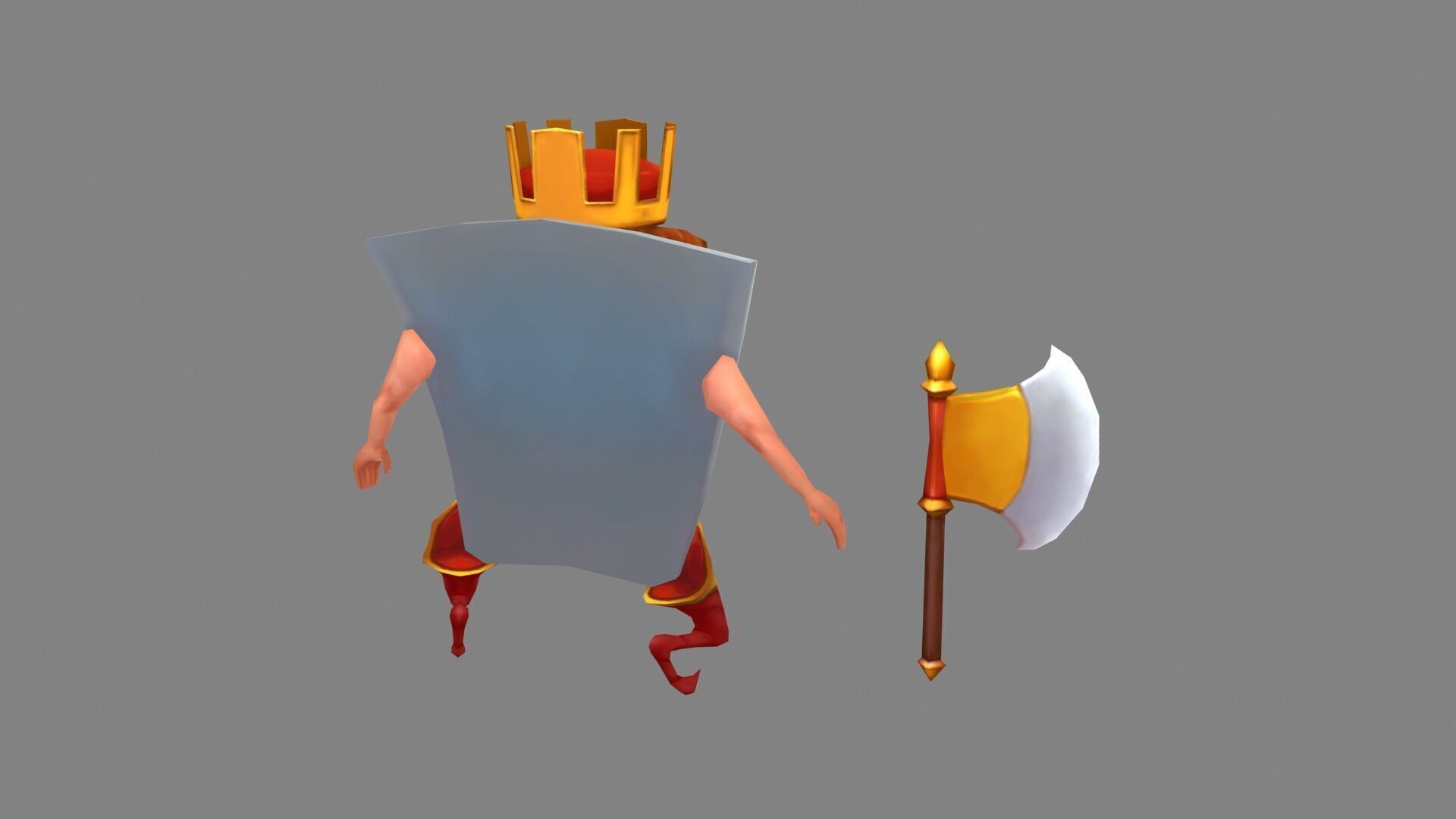 Jack in playing cards Low-poly 3D model_2