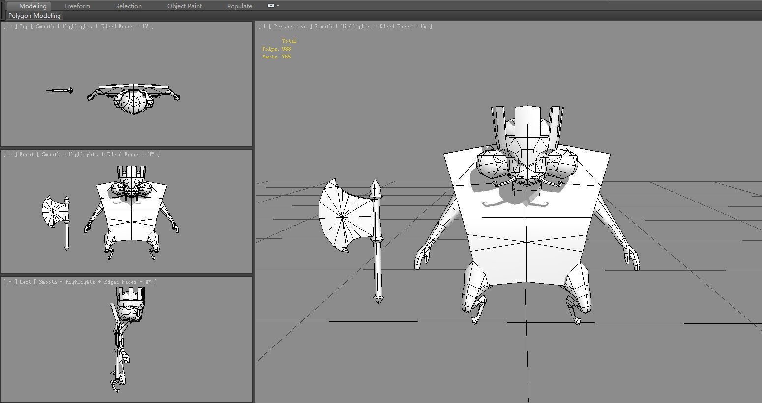 Jack in playing cards Low-poly 3D model_5