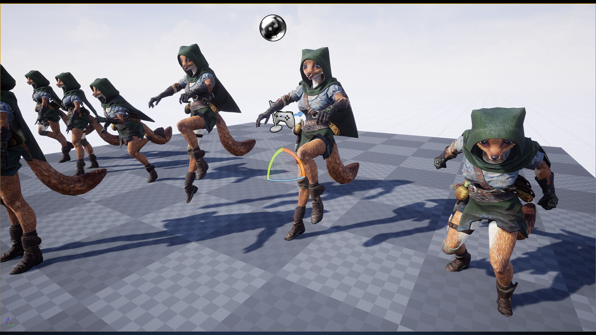 Ermine Girl Pathfinder Low-poly 3D model_5