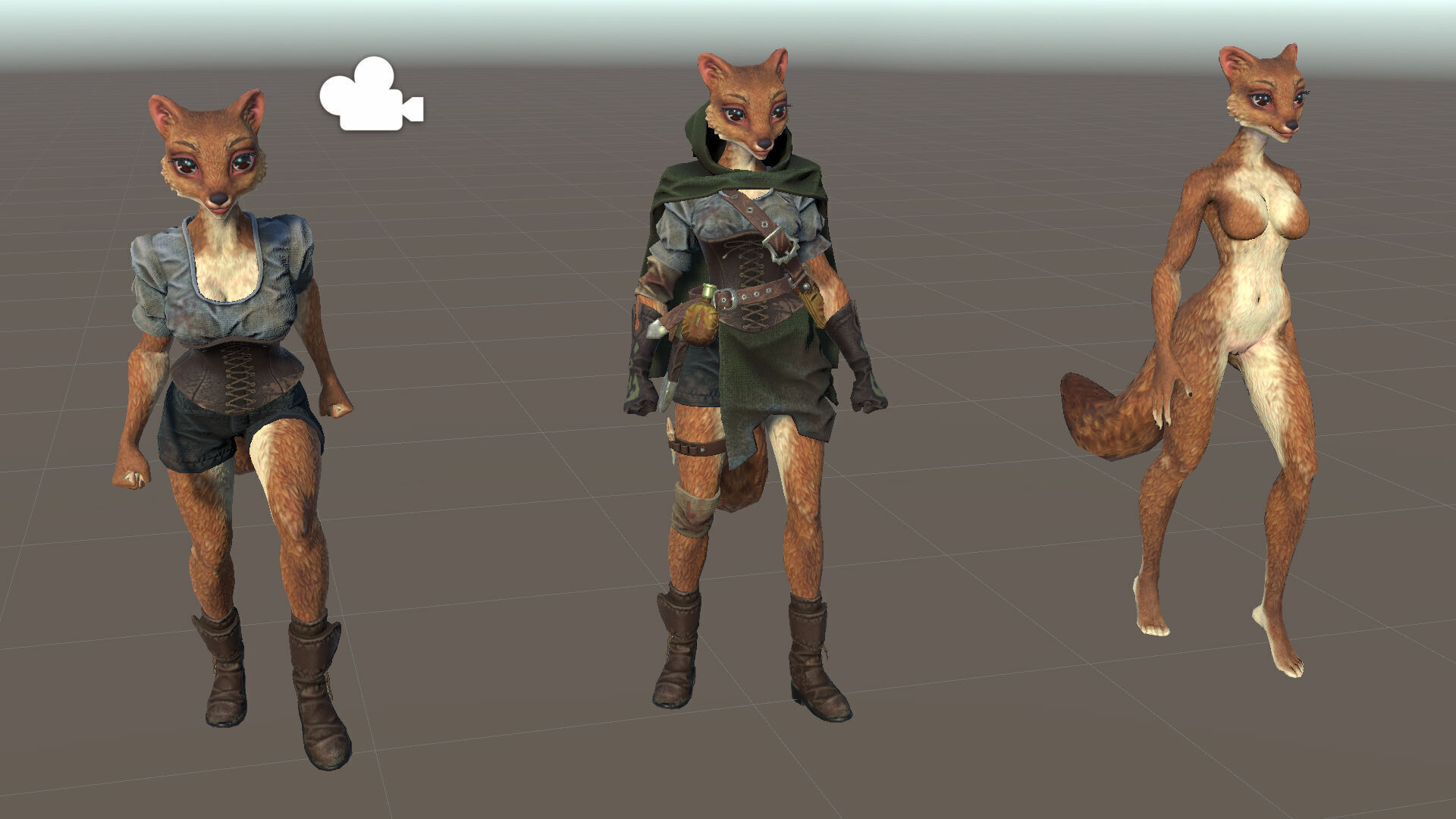 Ermine Girl Pathfinder Low-poly 3D model_17
