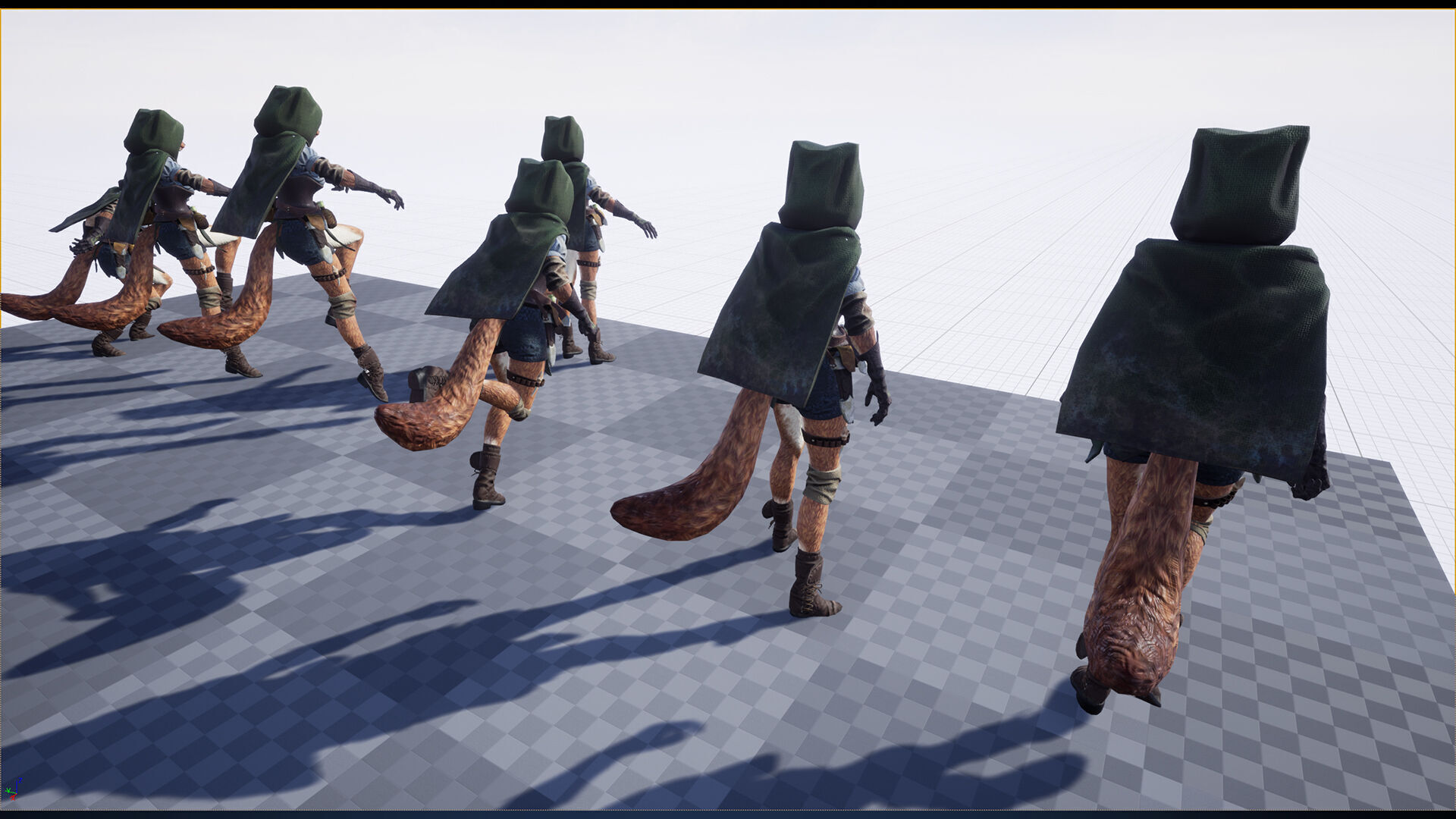 Ermine Girl Pathfinder Low-poly 3D model_6