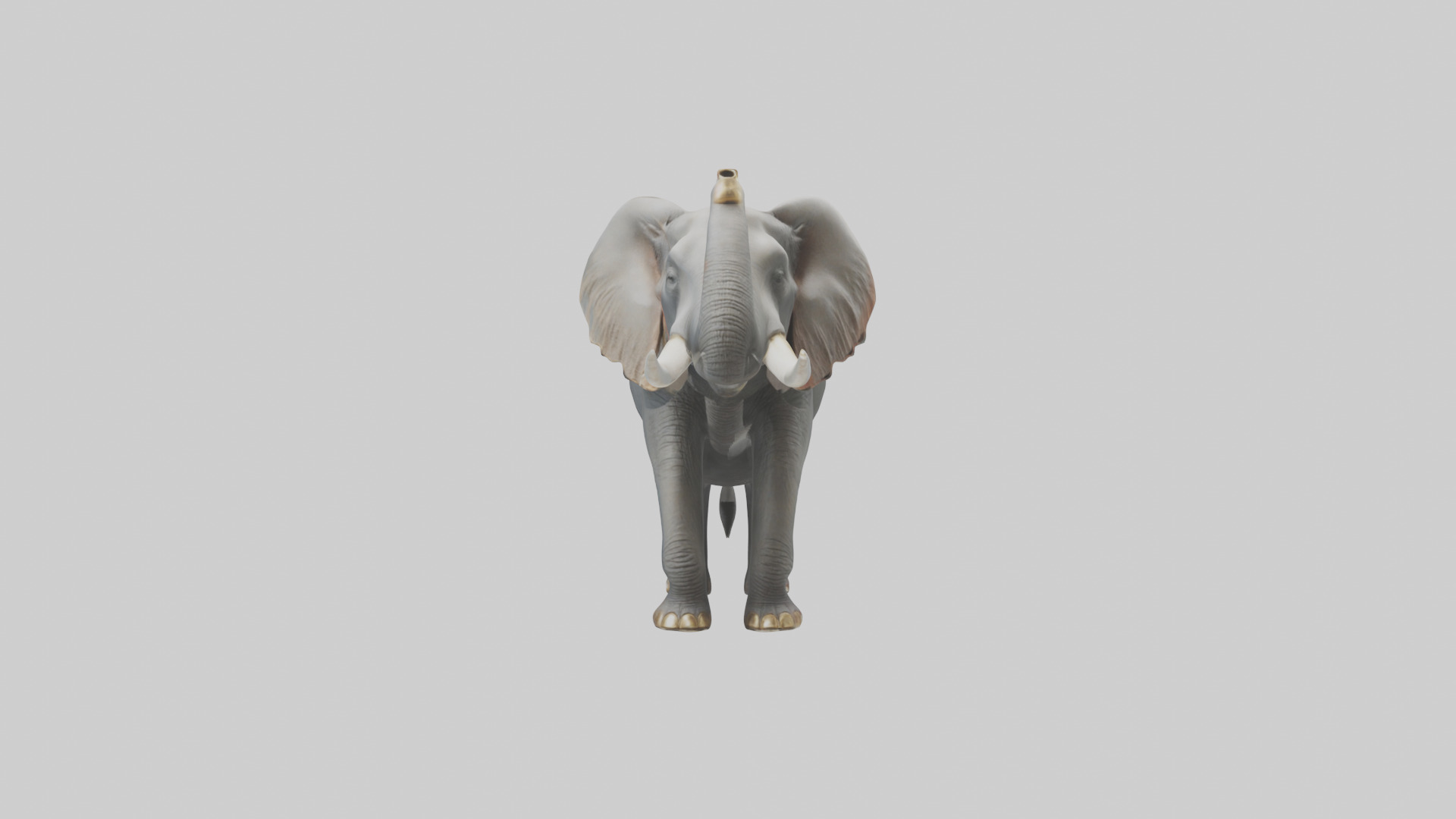 Elephant trumpeting model Low-poly 3D model_11