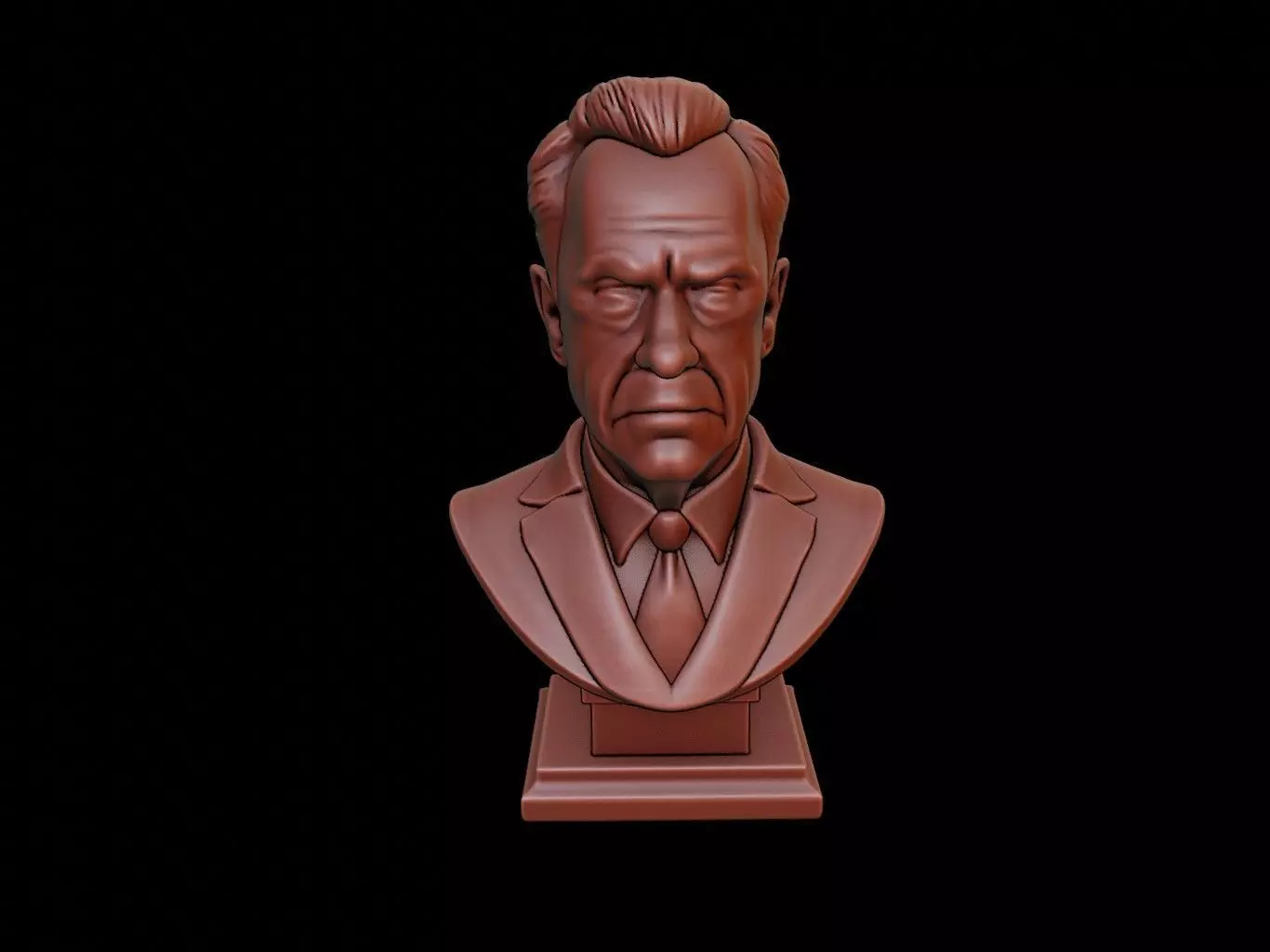 Richard Nixon Bust 3D print model_0