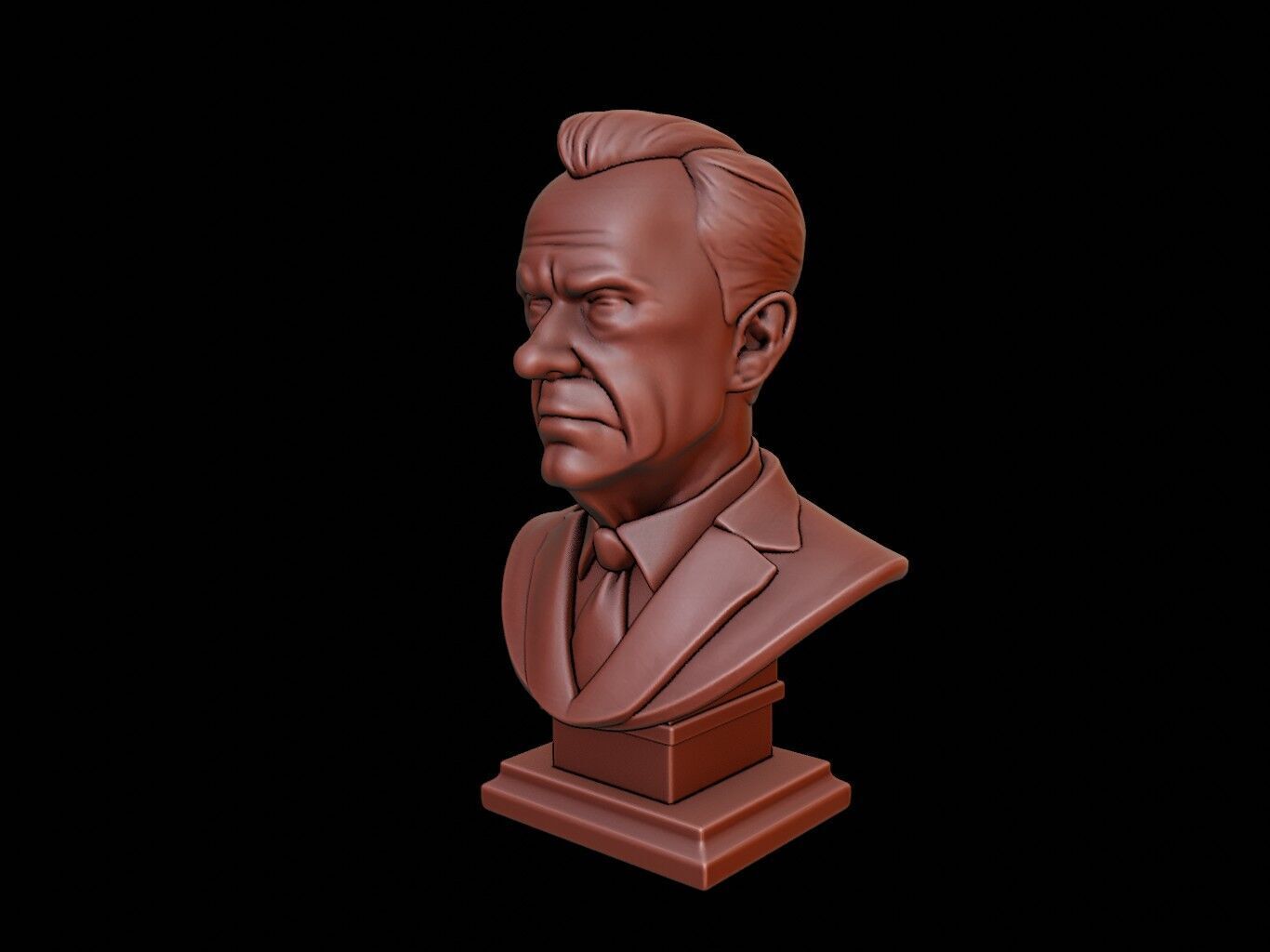 Richard Nixon Bust 3D print model_2