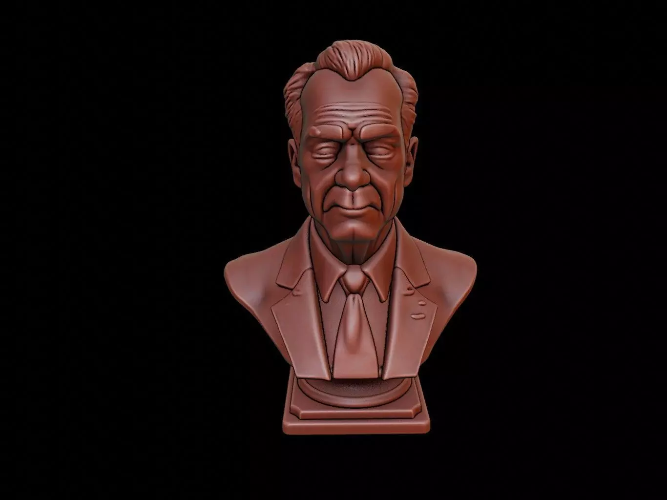 Richard Nixon Bust 3D print model