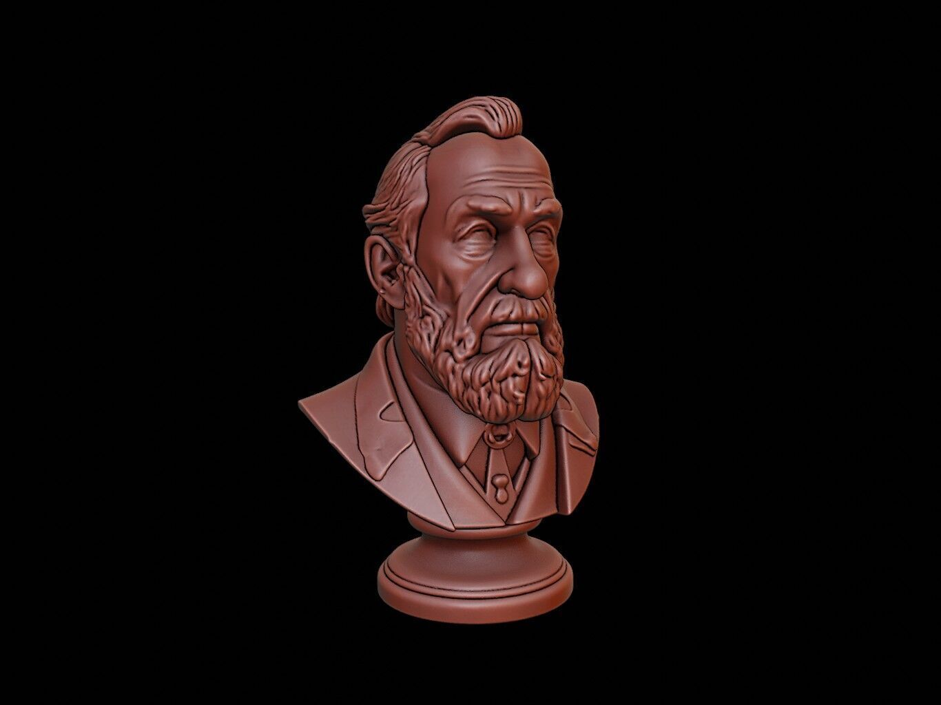 Roald Amundsen Bust 3D print model_1