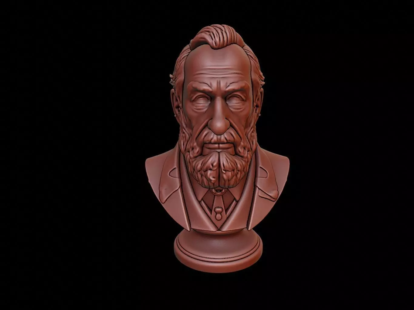 Roald Amundsen Bust 3D print model_0