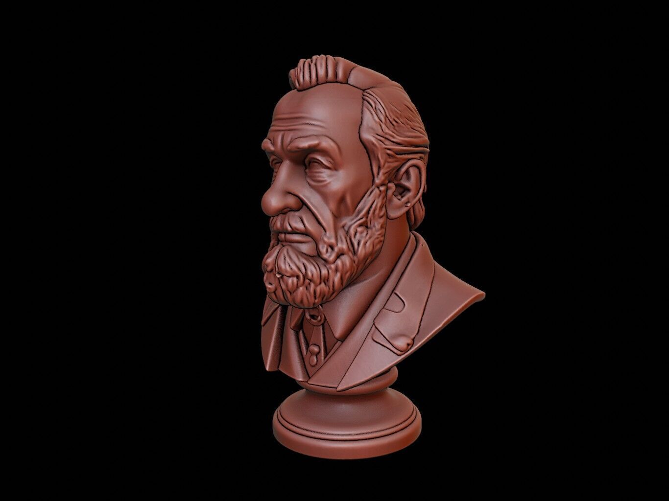 Roald Amundsen Bust 3D print model_2