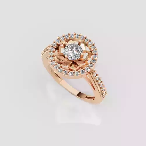 3D Cad jewelry design of Lady diamond ring