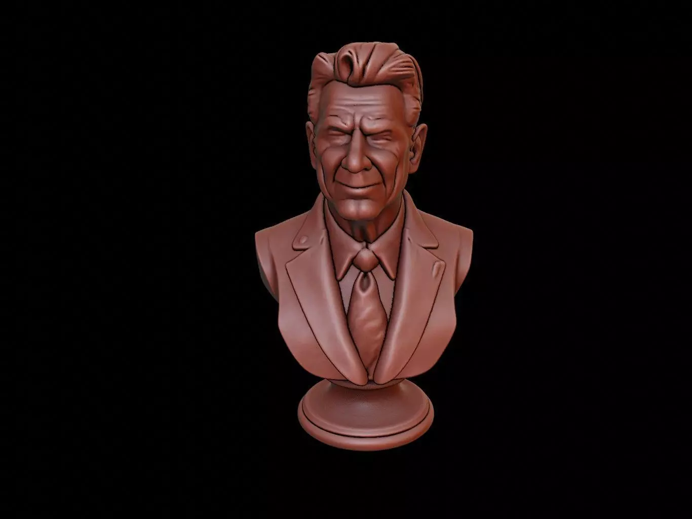 Ronald Reagan Bust 3D print model_0