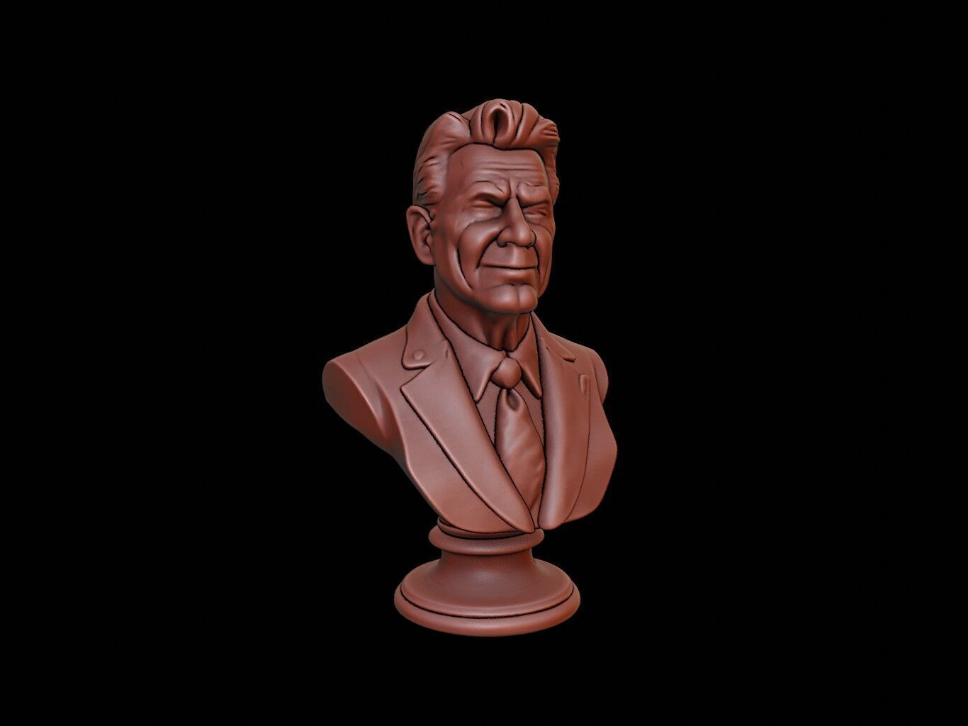 Ronald Reagan Bust 3D print model_1