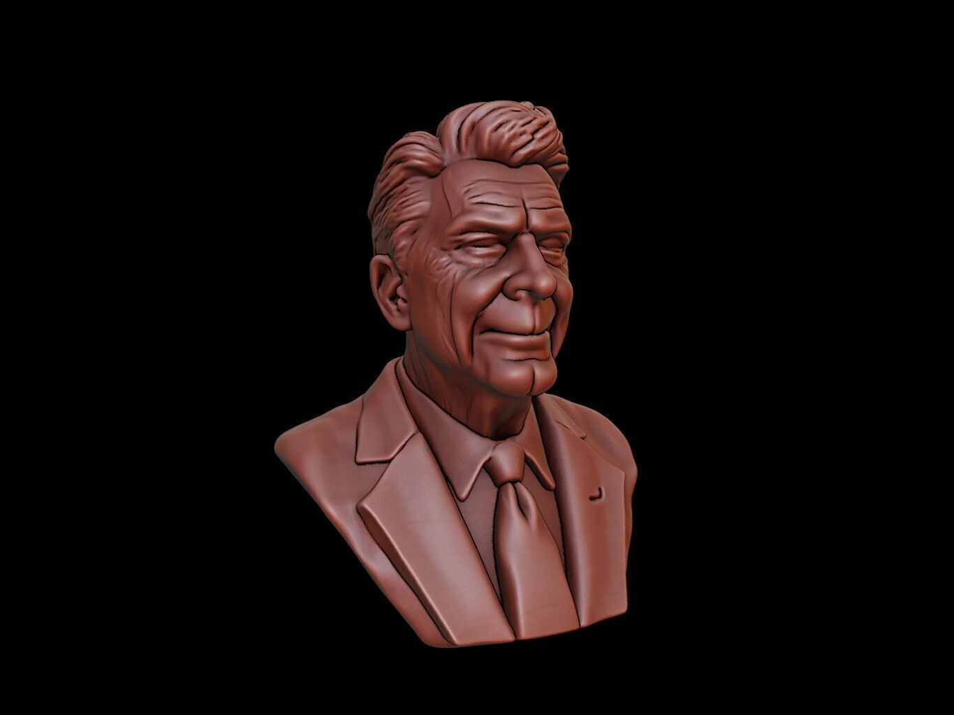 Ronald Reagan Bust 3D print model_1