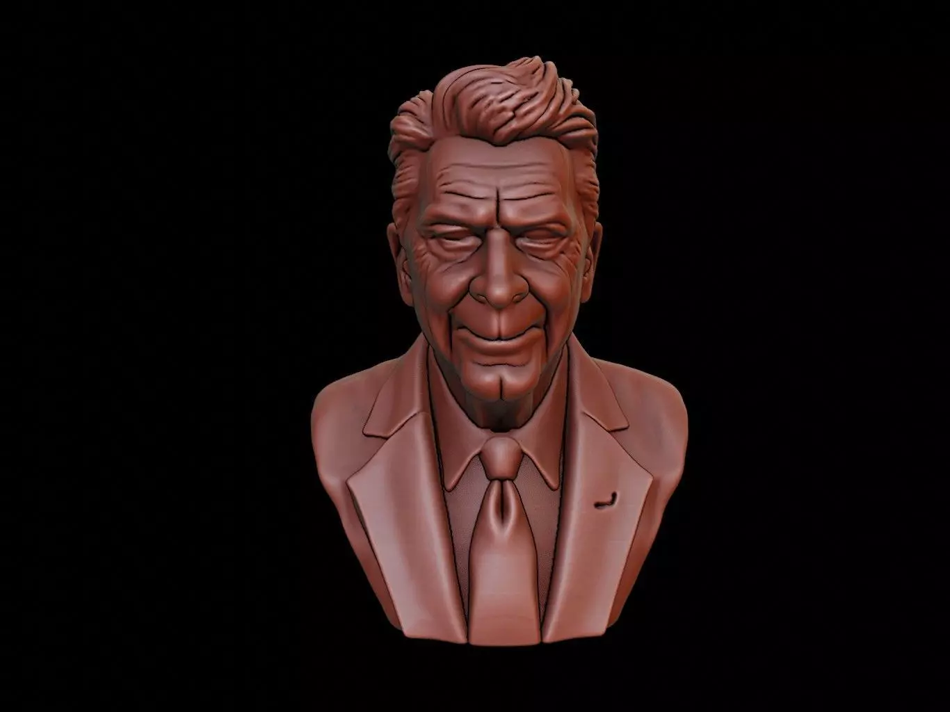 Ronald Reagan Bust 3D print model_0