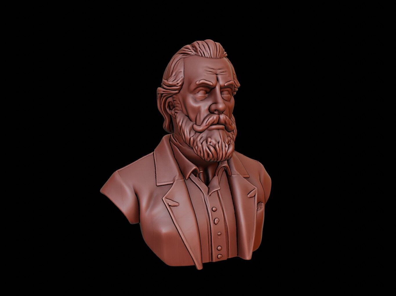 Samuel de Champlain Bust 3D print model_1