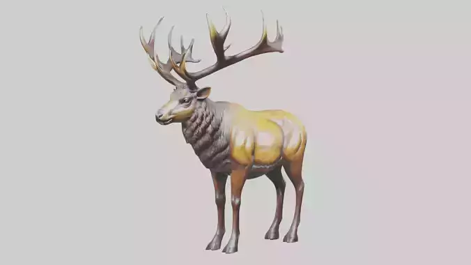 Elk statue model