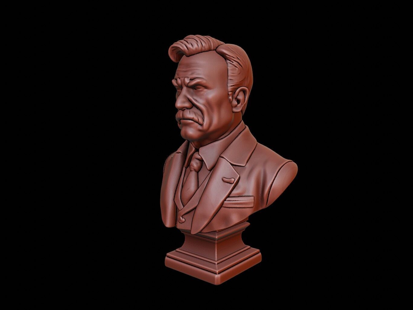 Theodore Roosevelt Bust 3D print model_2