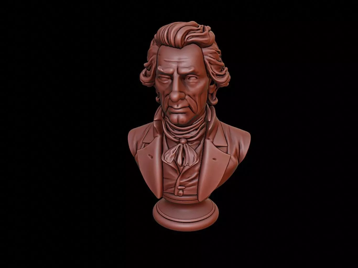 Thomas Jefferson Bust 3D print model_0