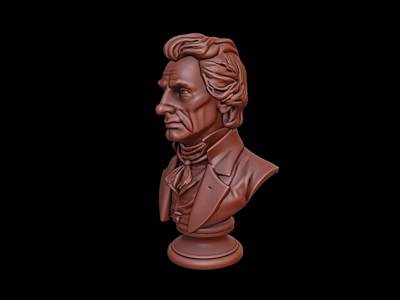 Thomas Jefferson Bust 3D print model_2