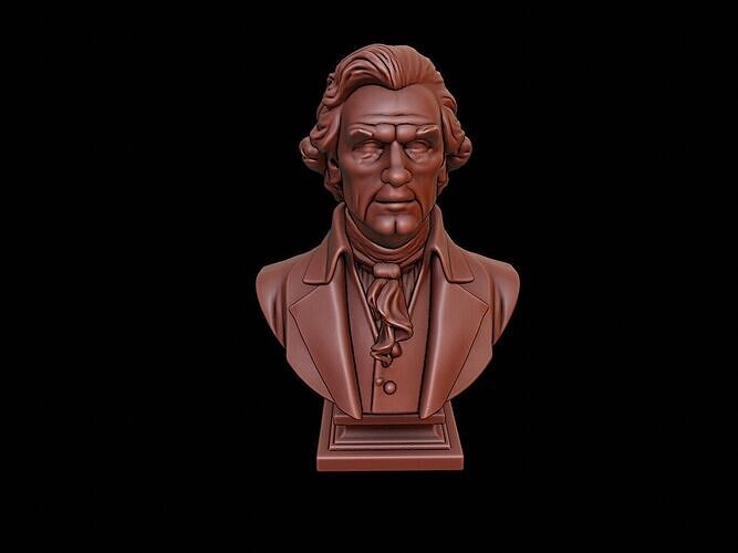 Thomas Jefferson Bust 3D print model