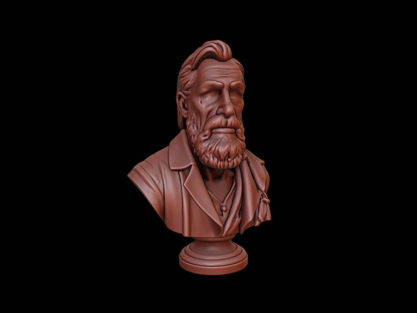 Thor Heyerdahl Bust 3D print model_1