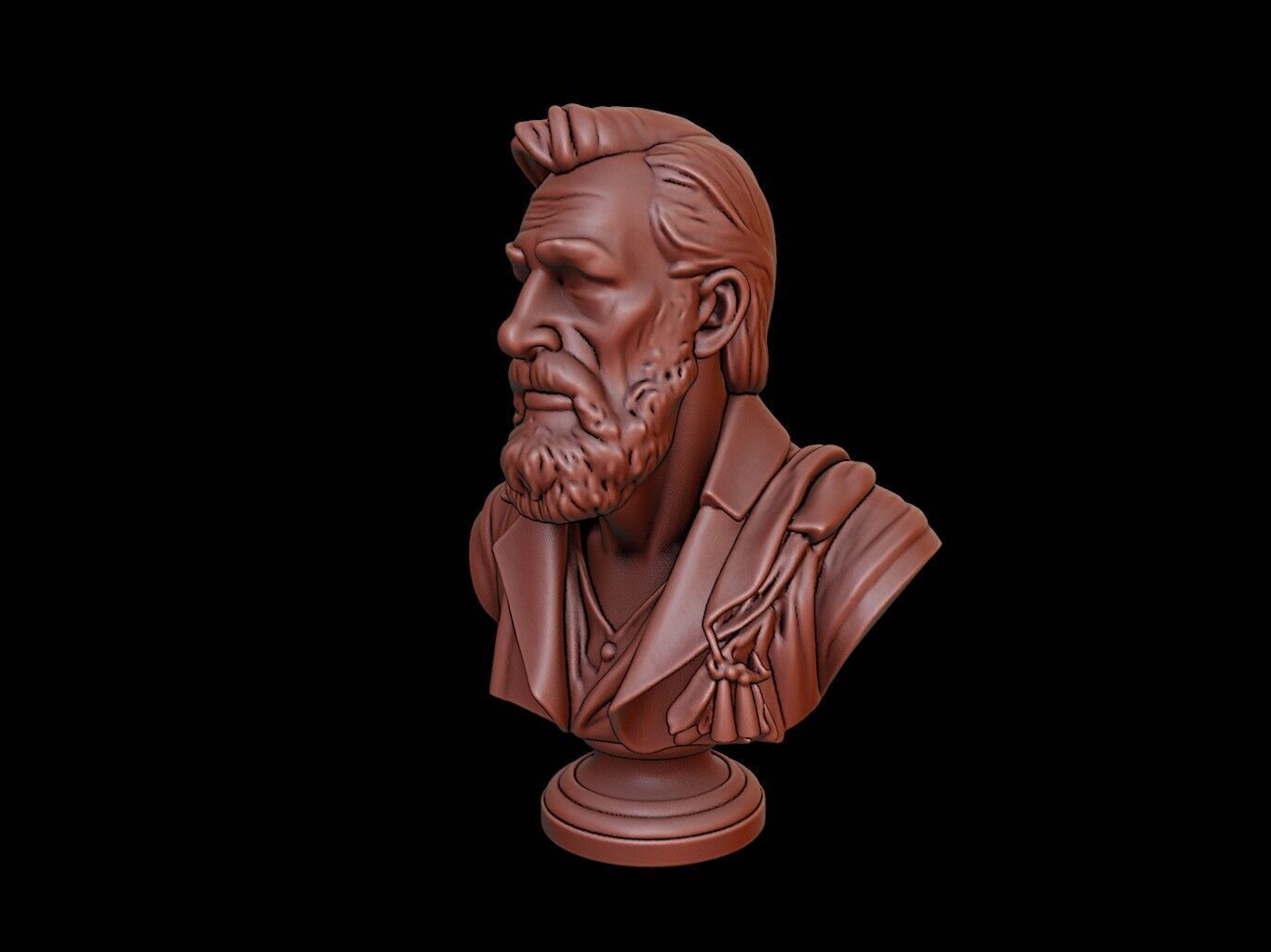 Thor Heyerdahl Bust 3D print model_2