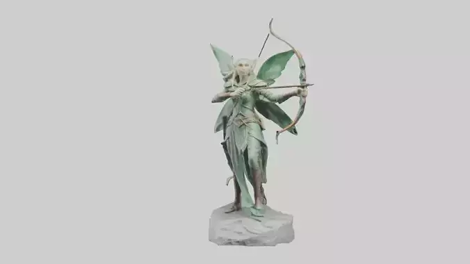 Elven Archer statue model