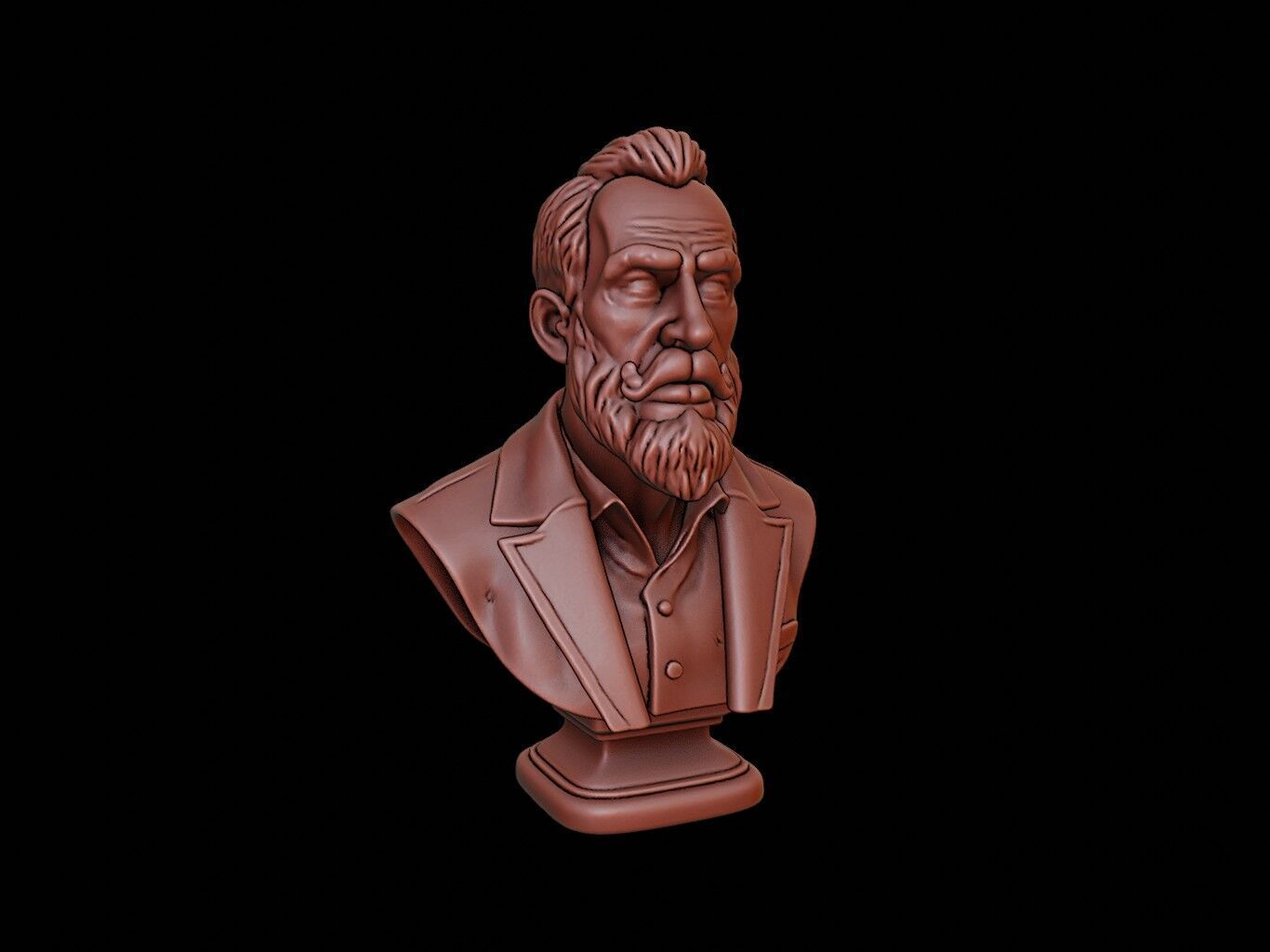 Thor Heyerdahl Bust 3D print model_1
