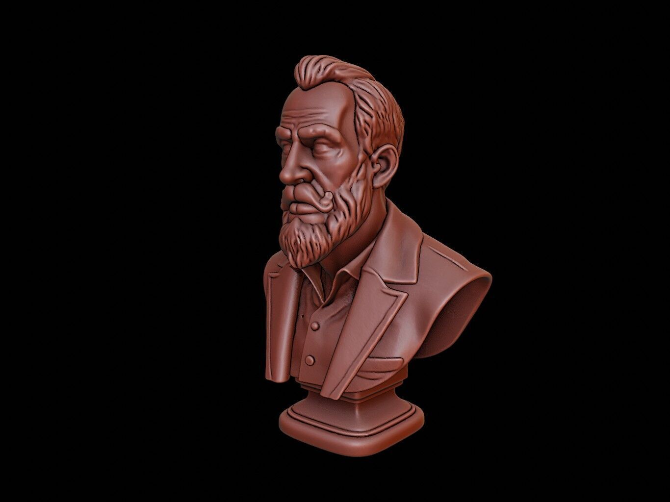Thor Heyerdahl Bust 3D print model_2
