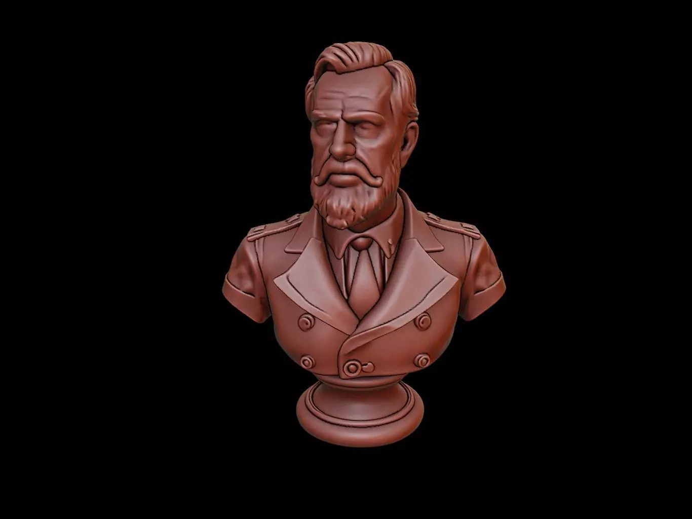 Ulysses S Grant Bust 3D print model_0