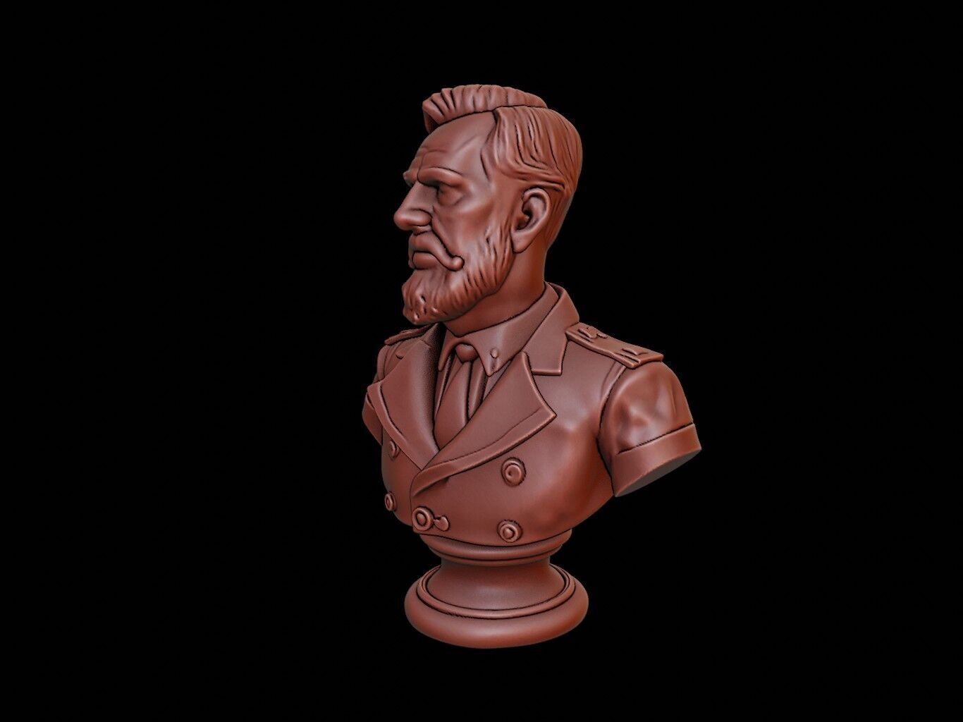 Ulysses S Grant Bust 3D print model_2