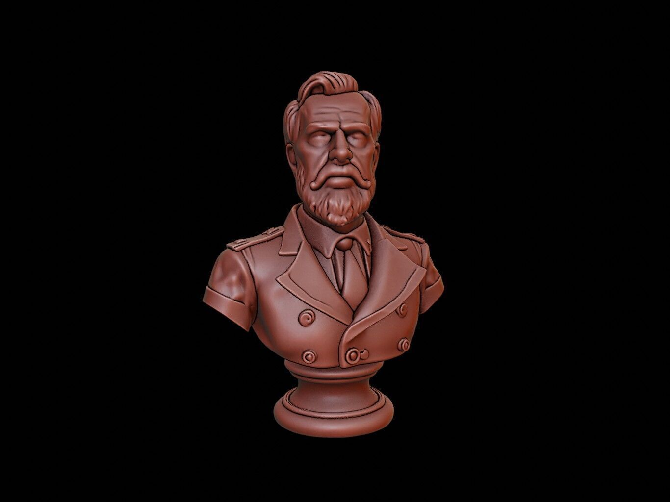 Ulysses S Grant Bust 3D print model_1