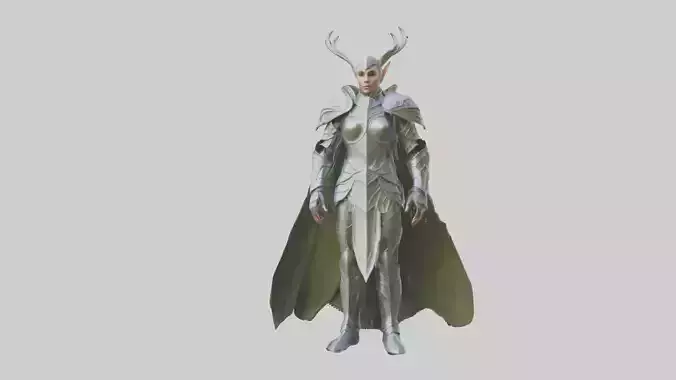 Elven Armor model Low-poly 3D model
