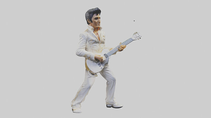 Elvis Presley statue model Low-poly 3D model