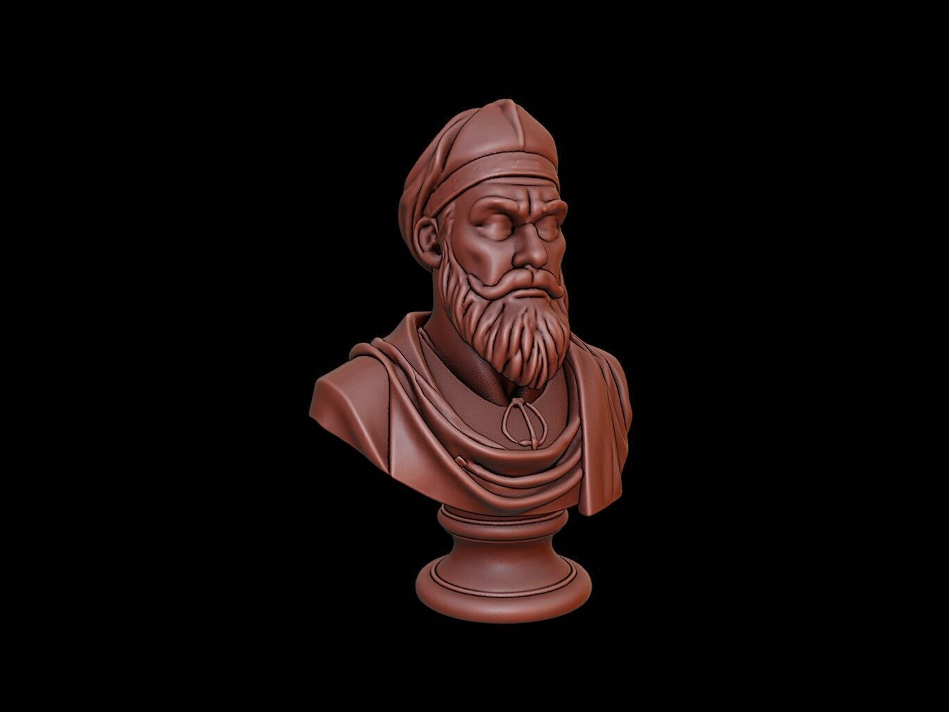Vasco da Gama Bust 3D print model_1