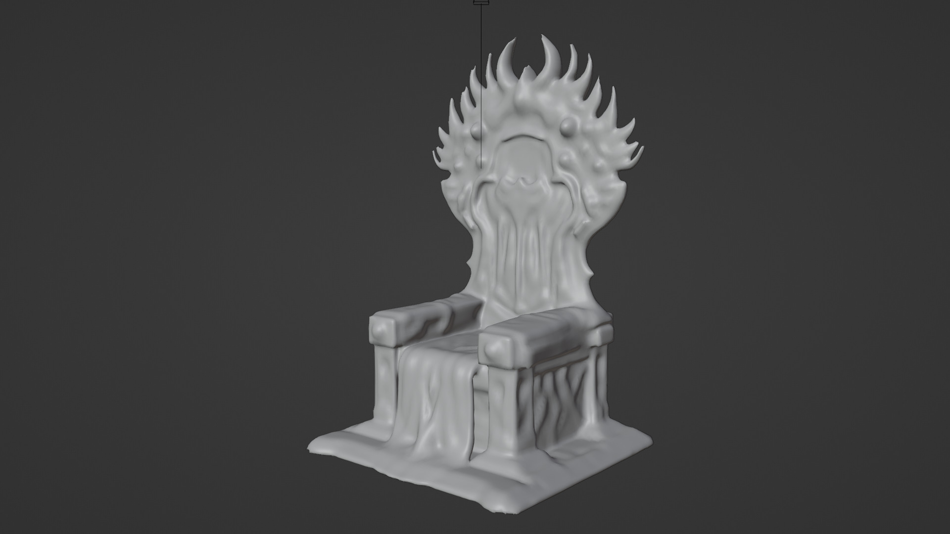 throne Low-poly 3D model_4