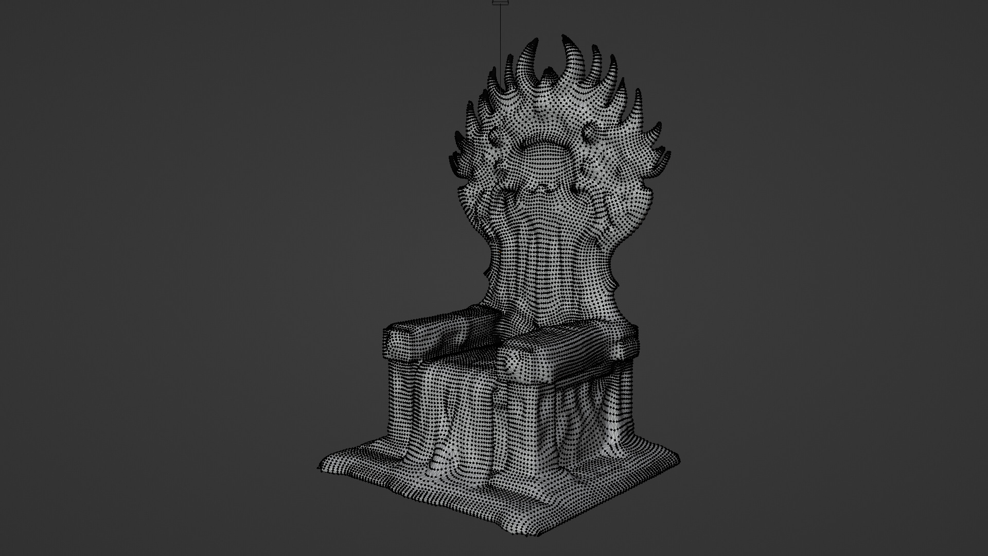 throne Low-poly 3D model_5