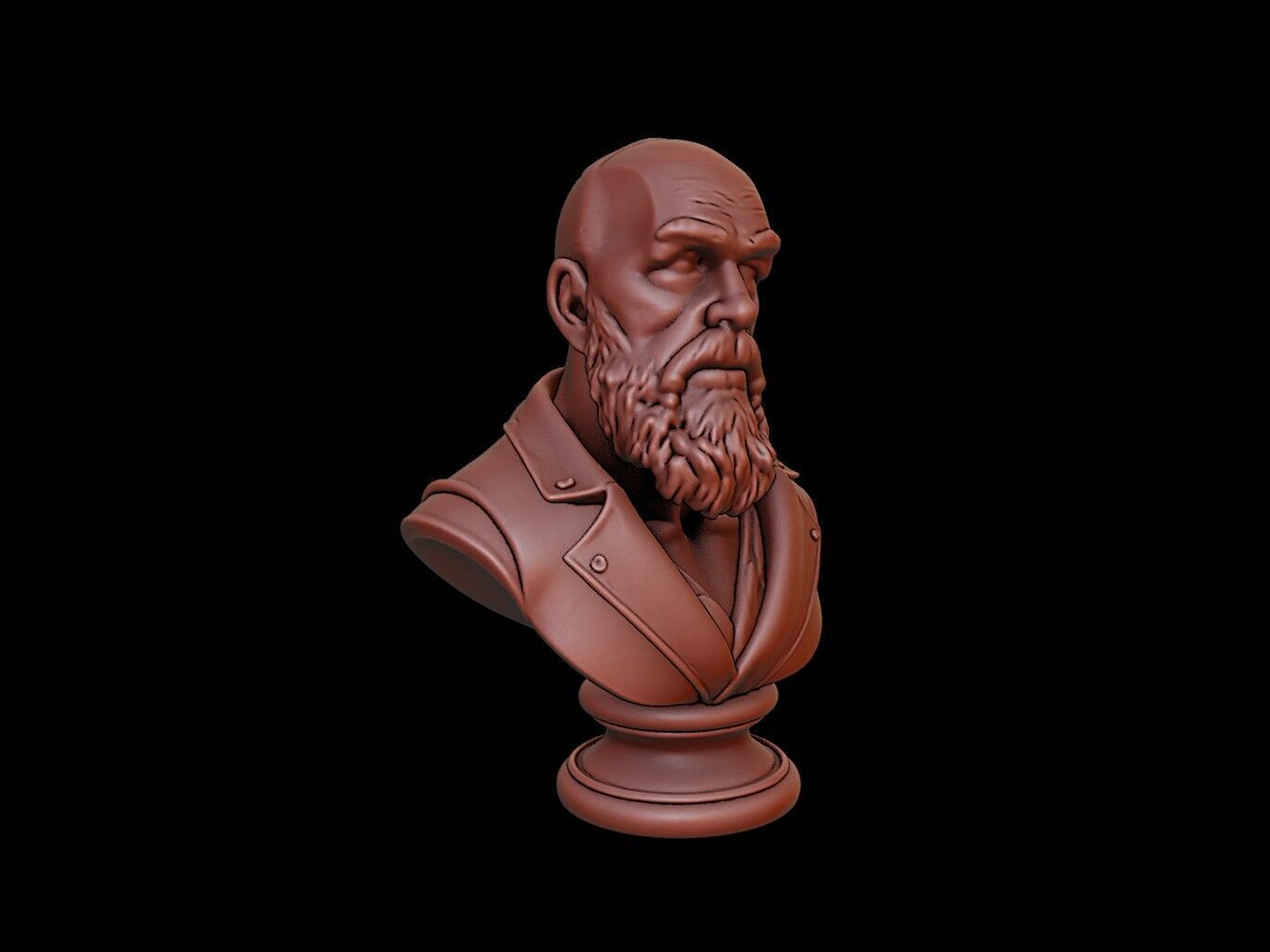 Vitus Bering Bust 3D print model_1