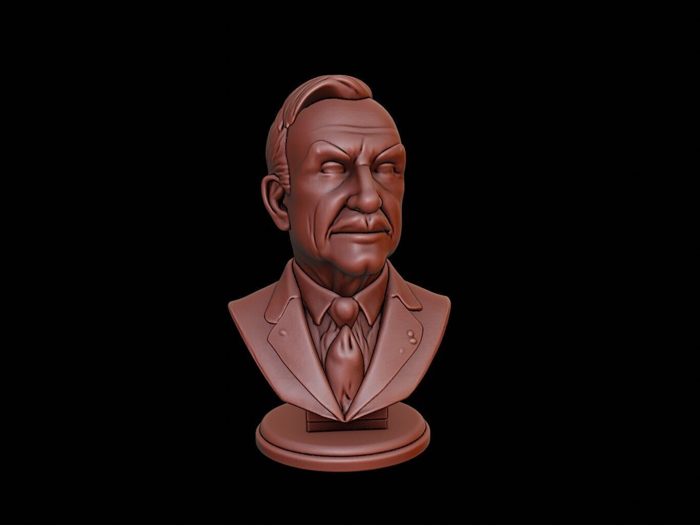 Warren G Harding Bust 3D print model_1