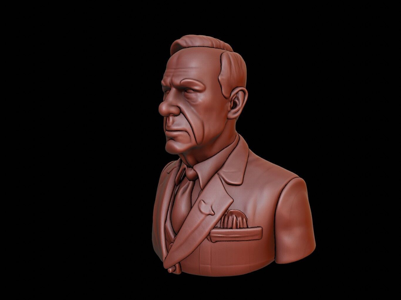 Warren G Harding Bust 3D print model_2