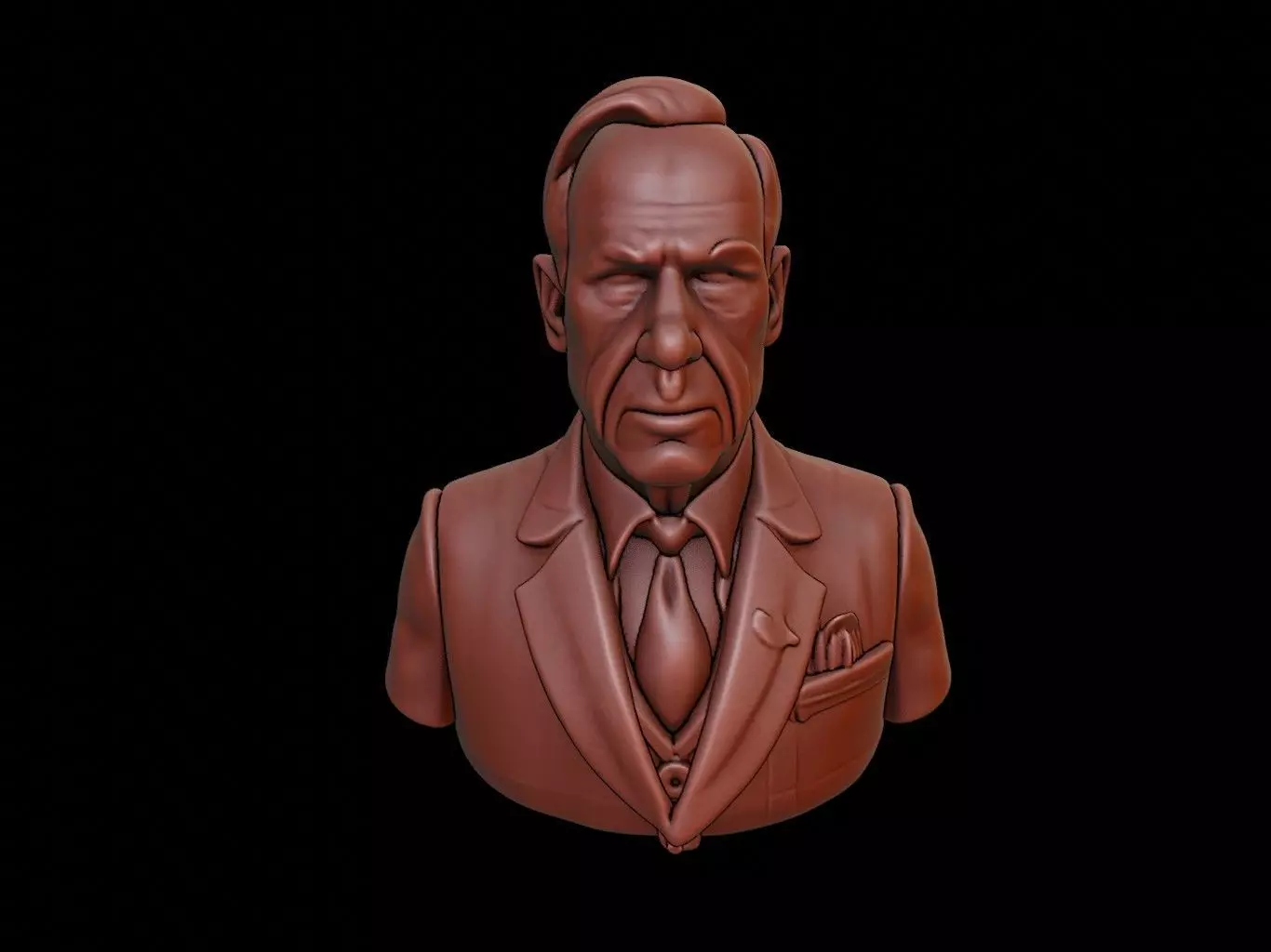Warren G Harding Bust 3D print model_0