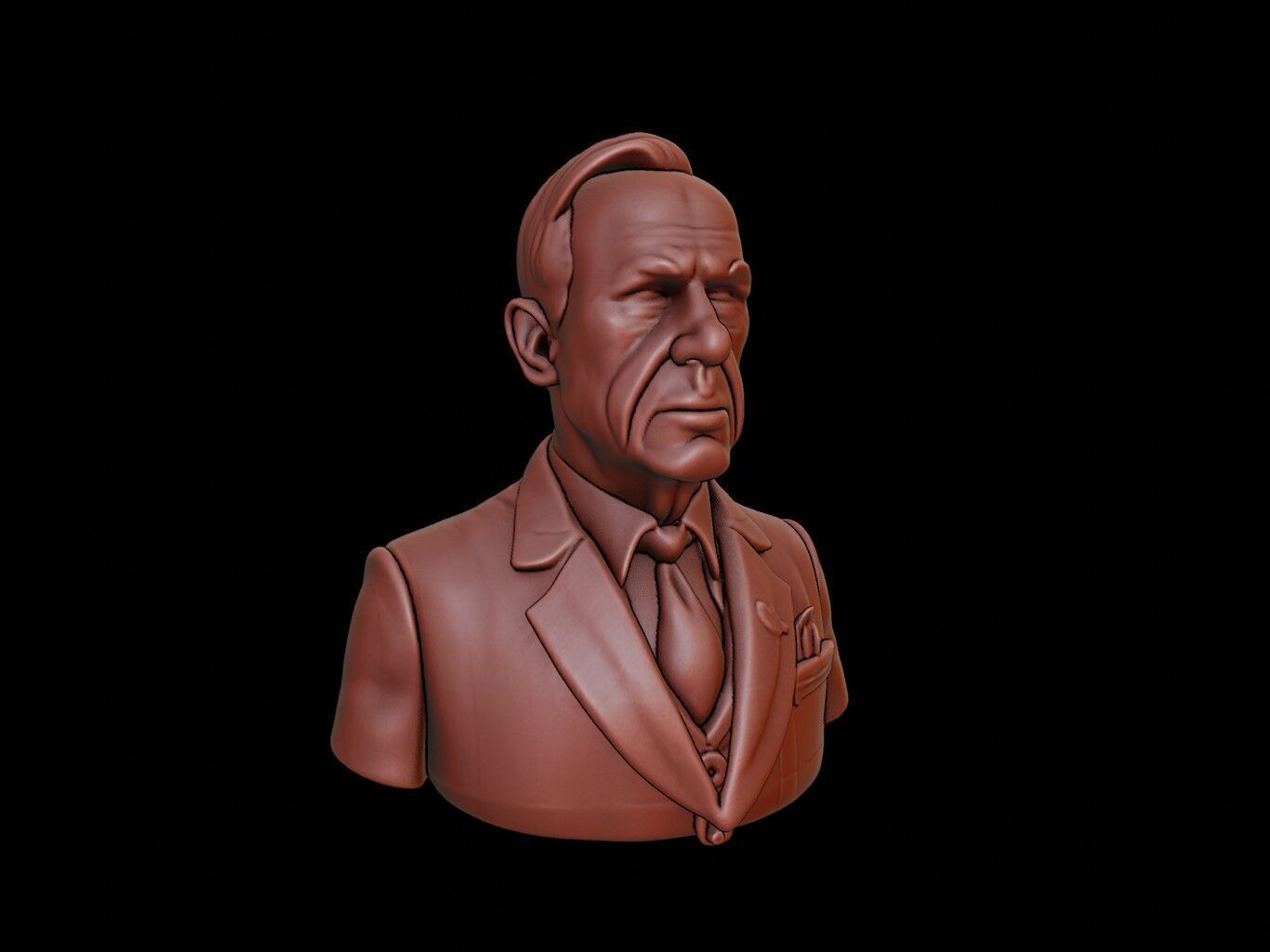 Warren G Harding Bust 3D print model_1
