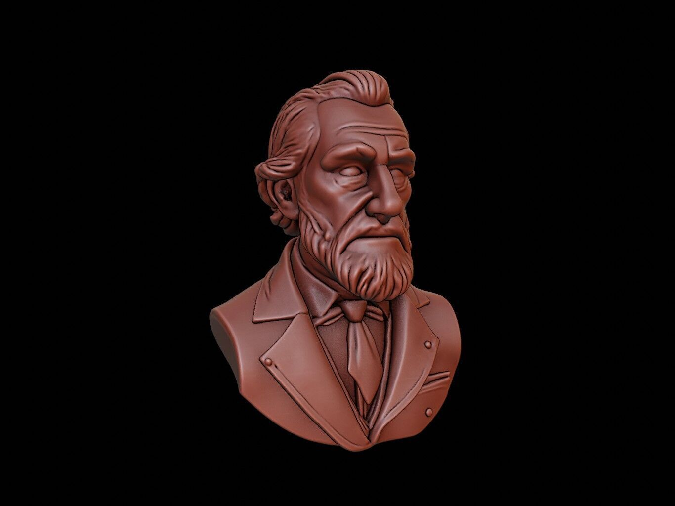 William Clark Bust 3D print model_1