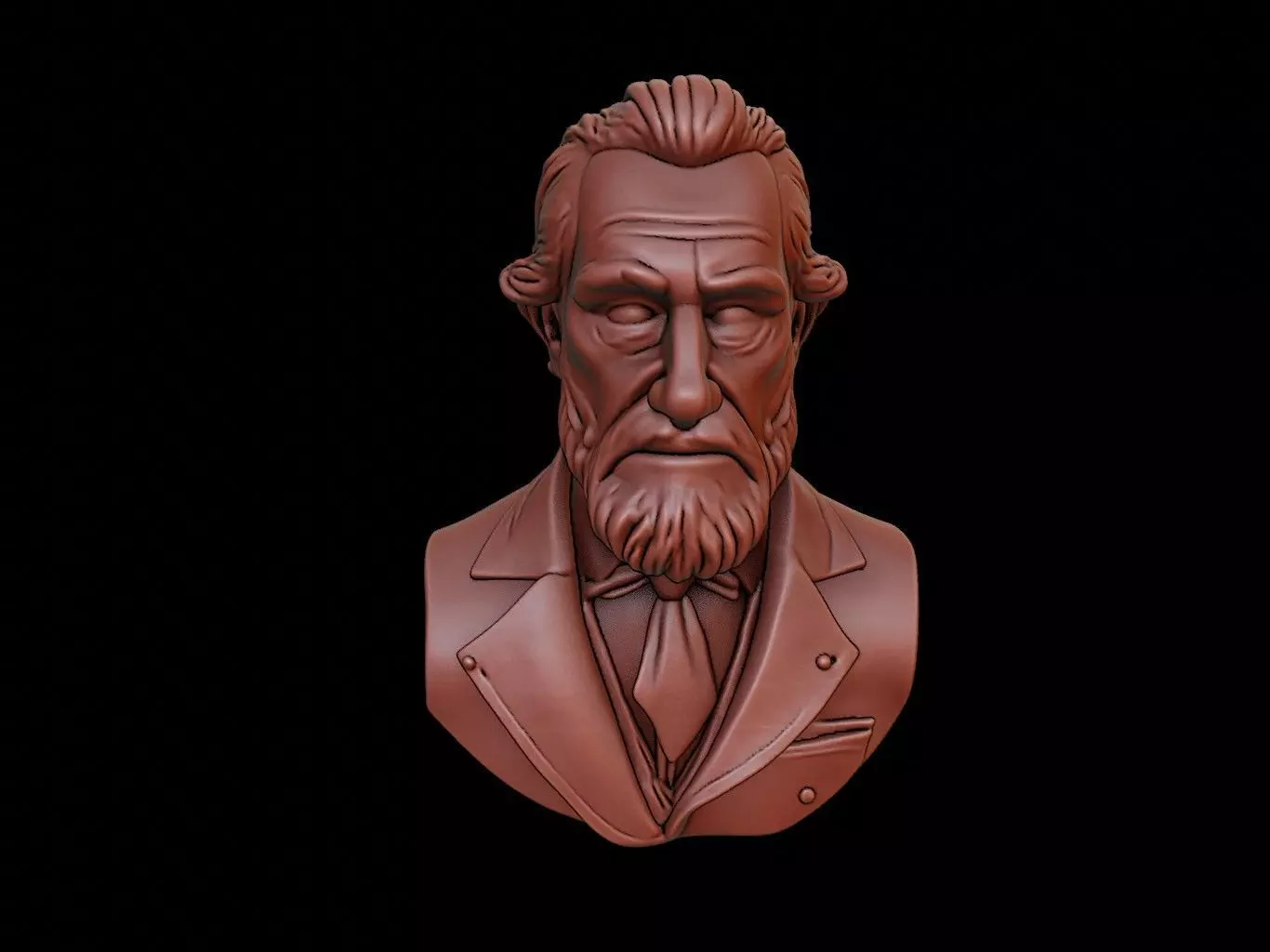 William Clark Bust 3D print model_0