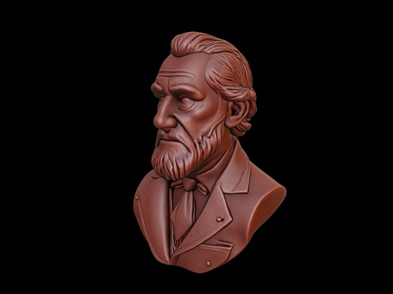 William Clark Bust 3D print model_2