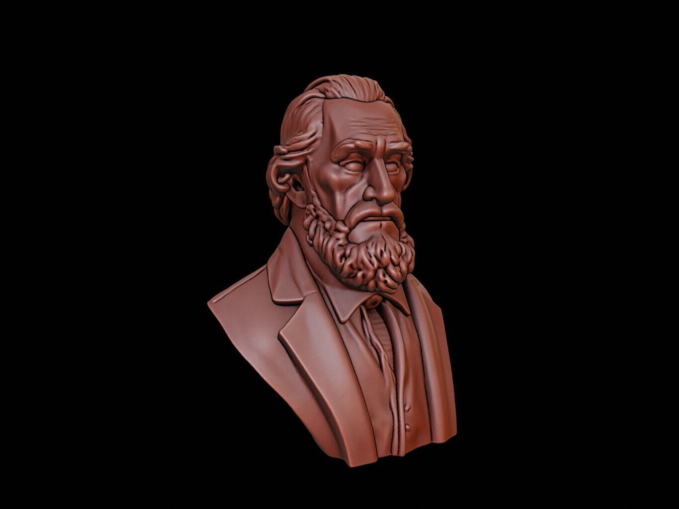 William Clark Bust 3D print model_1
